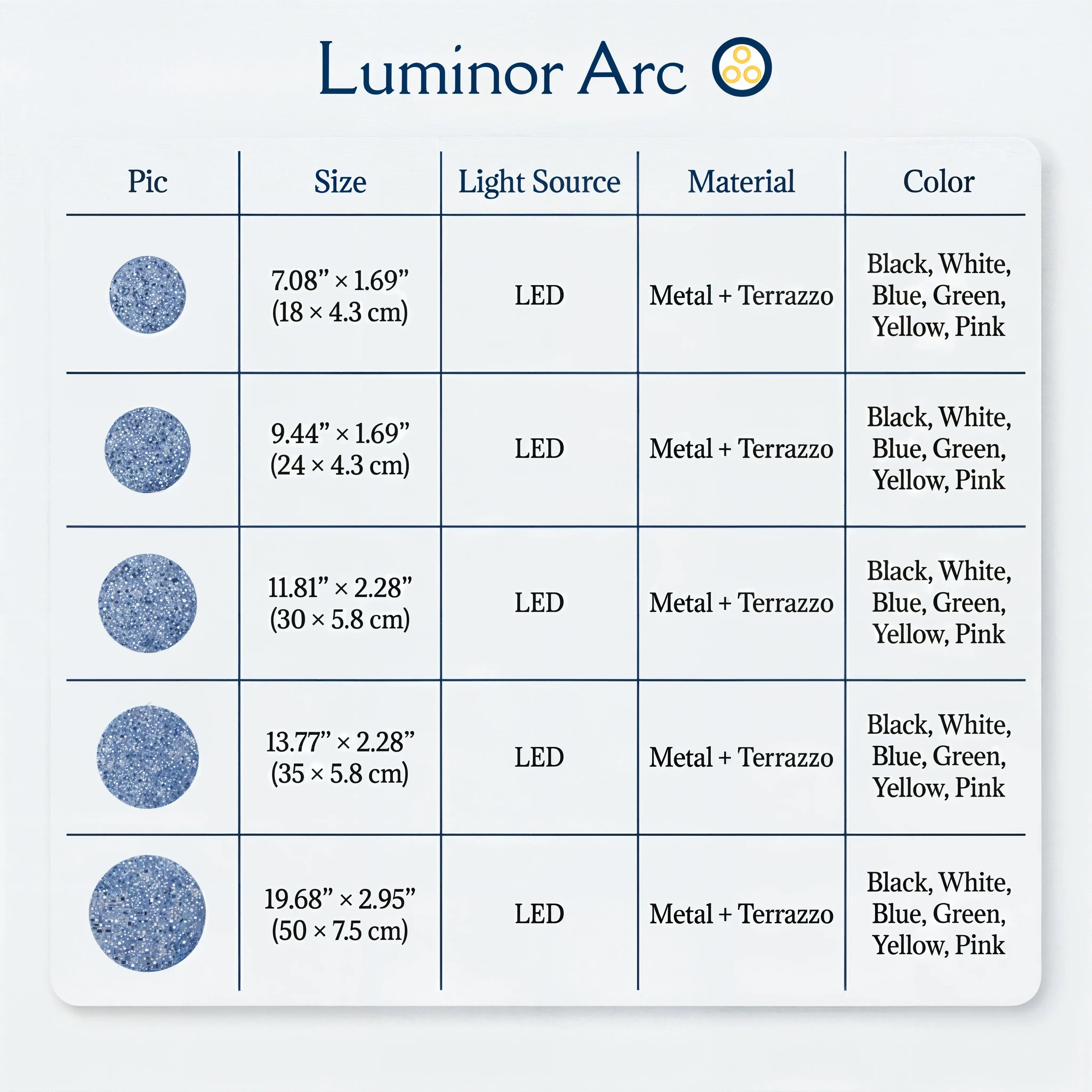 Terrazzo Disc - Luminor Arc