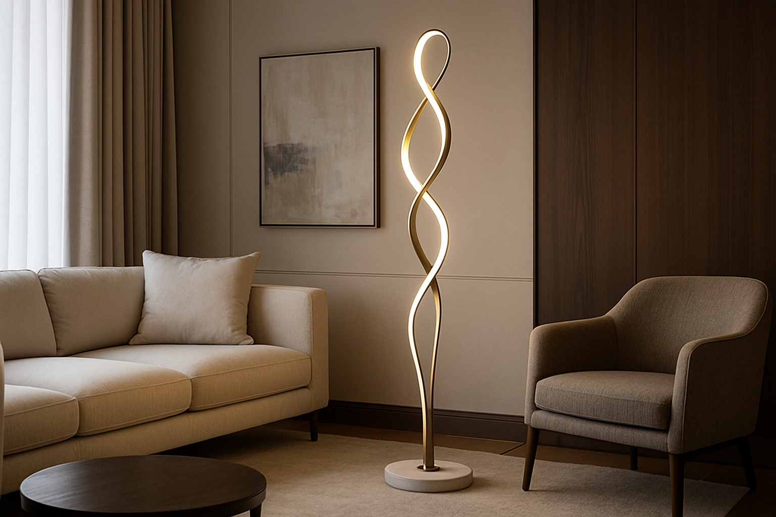 more beautiful and design floor lamp with white light
